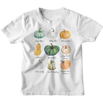 Fall Pumpkins - Pumpkin Types And Varieties Youth T-shirt - Thegiftio UK