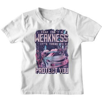 Fear Isnt A Weakness Its There To Protect You Race Car Zombie Youth T-shirt - Monsterry