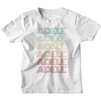 First Name Adele Italian Girl Retro Nametag Groovy 60S 70S Youth T-shirt - Thegiftio UK