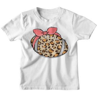 Football Mom Life Leopard Women Football Girl Youth T-shirt - Thegiftio UK