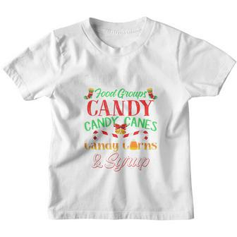 Four Main Food Groups Elf Buddy Christmas Pajama Shirt Xmas Youth T-shirt - Monsterry AU