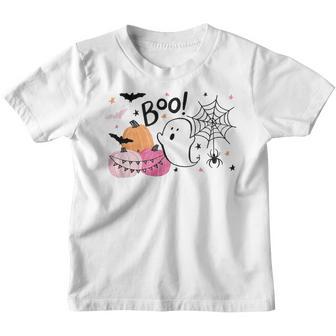 Funny Boo With Ghost And Pumpkins For Halloween Costume V4 Youth T-shirt - Thegiftio UK