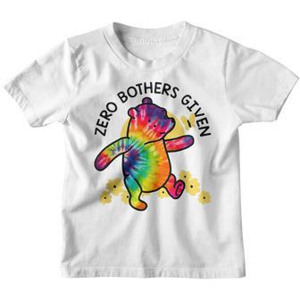 Funny Dancing Bear Zero Bothers Given Tie Dye Men Women Kids Youth T-shirt - Thegiftio UK