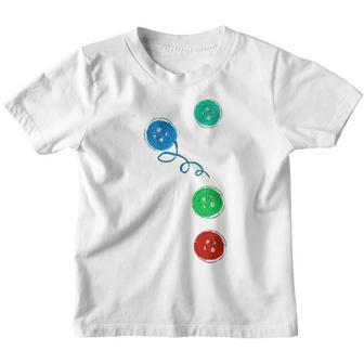 Funny Four Groovy Buttons Blue Cat Halloween Custom Kid Youth T-shirt | Mazezy