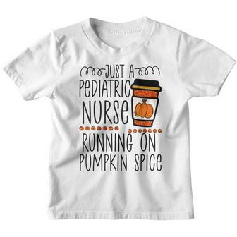 Funny Halloween Fall Pumpkin Spice Pediatric Nurse Rn Youth T-shirt - Thegiftio UK
