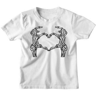 Funny Halloween Skeleton Hand Heart Costume Halloween Youth T-shirt - Thegiftio UK