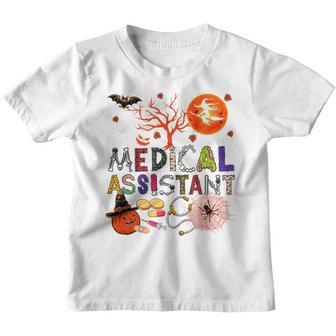 Funny Medical Assistant Halloween Zombie Costume Scary Youth T-shirt - Thegiftio UK