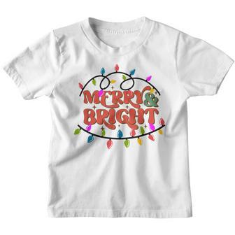 Funny Merry And Bright Christmas Lights Xmas Men Women Kids Youth T-shirt - Thegiftio UK