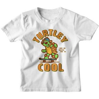 Funny Retro Turtley Cool Skateboarding Turtle Youth T-shirt - Monsterry UK