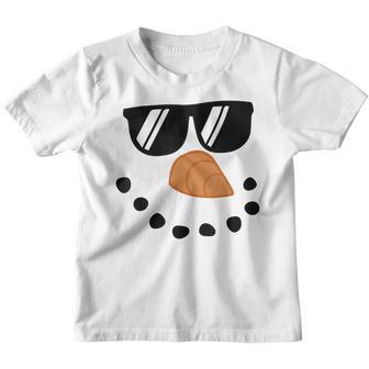 Funny Snowman Face Boys Kids Toddlers Glasses Christmas Youth T-shirt - Thegiftio UK