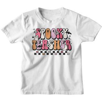Funny Spooky Season Retro Spooky Teacher Halloween Costume V6 Youth T-shirt - Thegiftio UK