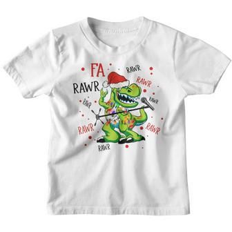 Funny T-Rex Kids Christmas Dinosaur Sings Merry Christmas Youth T-shirt - Thegiftio UK