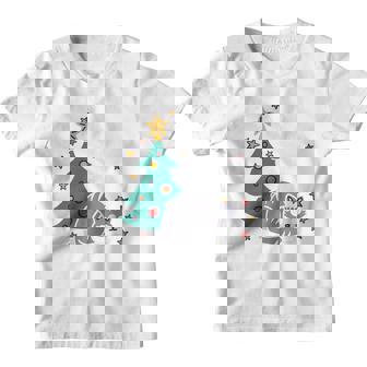 Furry And Bright Funny Cute Christmas Cat Youth T-shirt - Monsterry