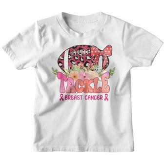 Game Day Cute Pink American Football Breast Cancer Awareness Youth T-shirt - Thegiftio UK