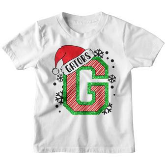 Gators Christmas Santa School Sport Spirit Youth T-shirt - Thegiftio UK