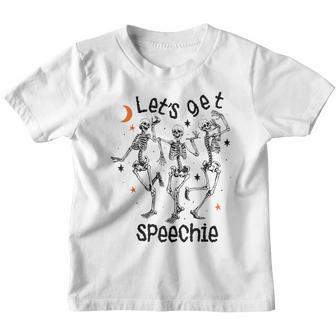 Gets Speechie Halloween Skeleton Slp Speech Pathologist Slpa Youth T-shirt - Thegiftio UK