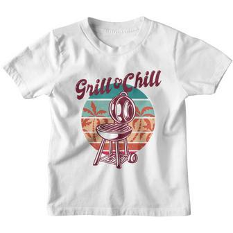 Grill And Chill Vacation Retro Sunset Youth T-shirt - Monsterry AU