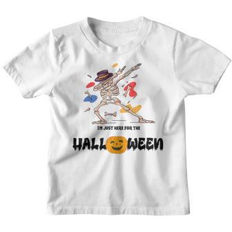 Halloween Dabbing Skeleton Funny Scary Skeleton Costume Youth T-shirt - Thegiftio UK