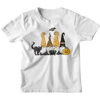 Halloween Gnomes Cute Autumn Pumpkin Fall Holiday Women Girl V36 Youth T-shirt - Thegiftio UK
