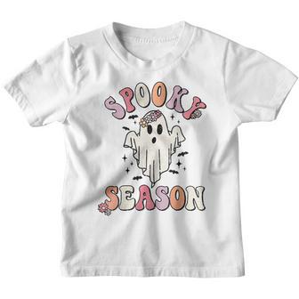Halloween Groovy Retro Ghost Spooky Season Youth T-shirt - Thegiftio UK
