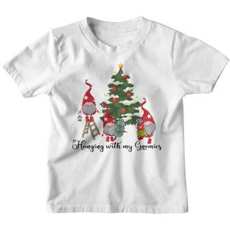 Hanging With My GnomiesChristmas Gnomes Holiday Party Youth T-shirt - Thegiftio UK