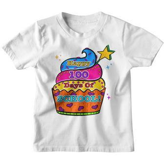 Happy 100 Days Of School Cute Cupcake For Kid Man Woman Youth T-shirt - Seseable