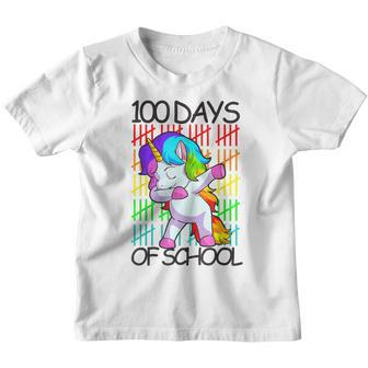 Happy 100 Days Of School Girls Unicorn Lover Gifts Youth T-shirt - Thegiftio UK