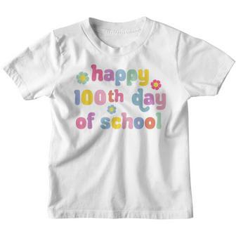 Happy 100Th Day Of School Teachers Students Kids Women Girls V6 Youth T-shirt - Thegiftio UK