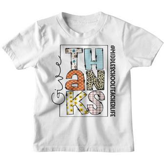 Happy Hallothanksmas Middleschool Teacher Life Thanksgiving Youth T-shirt - Thegiftio UK