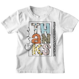 Happy Hallothanksmas Primaryschool Teacher Life Thanksgiving Youth T-shirt - Thegiftio UK