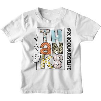 Happy Hallothanksmas Schoolnurse Life Thanksgiving Youth T-shirt - Thegiftio UK