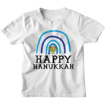 Happy Hanukkah Rainbow Chanukah Pjs Men Women Boys Girl Kids Youth T-shirt - Thegiftio UK