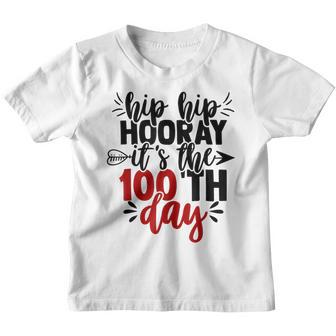 Hip Hip Hooray Happy 100Th Day Of School Teachers Kids V2 Youth T-shirt - Thegiftio UK