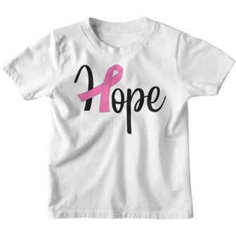 Hope Pink Ribbon Breast Cancer Awareness V2 Youth T-shirt - Thegiftio UK