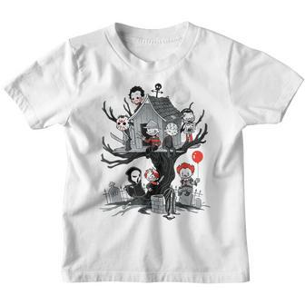 Horror Clubhouse In Park Spooky Season Gift Youth T-shirt - Thegiftio UK