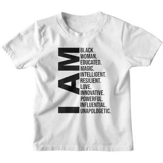 I Am Black Woman Black History Month Educated Black Girl V2 Youth T-shirt - Thegiftio UK