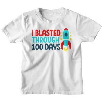 I Blasted Through 100 Days Cool Boy Rocket Back To School Youth T-shirt - Thegiftio UK
