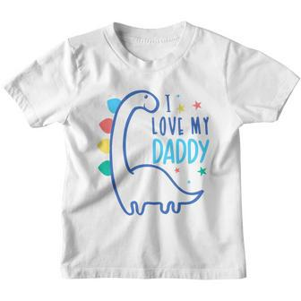 I Love My Daddy Dinosaur Youth T-shirt - Monsterry DE