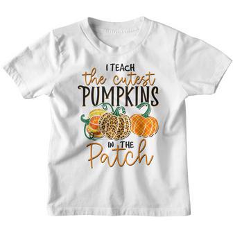 I Teach The Cutest Pumpkins In The Patch Leopard For Teacher V19 Youth T-shirt - Thegiftio UK