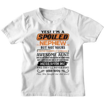 Im A Spoiled Nephew Of A Freaking Awesome Aunt Funny Gift Youth T-shirt - Monsterry DE