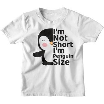 Im Not Short Im Penguin Size Short Girls Kawaii Youth T-shirt - Thegiftio UK