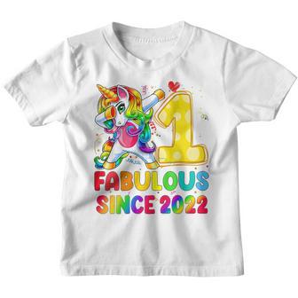Kids 1 Years Old Unicorn Flossing 1St Birthday Girl Unicorn Party Youth T-shirt - Thegiftio UK