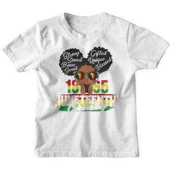 Kids 1865 Junenth Celebrate Indepedence Day African Black Girl Youth T-shirt | Mazezy