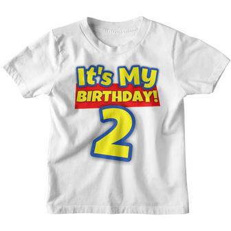 Kids 2 Year Old 2Nd Birthday Boys And Girls Its My Birthday Youth T-shirt | Mazezy