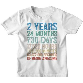 Kids 2 Year Old Gift Decorations 2Nd Bday Awesome 2021 Birthday Youth T-shirt | Mazezy
