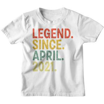 Kids 2 Year Old Legend Since April 2021 2Nd Birthday Youth T-shirt | Mazezy