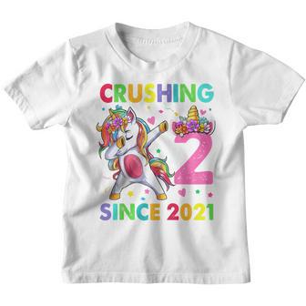 Kids 2 Years Old Unicorn Dabbing 2Nd Birthday Girl Unicorn Party V2 Youth T-shirt - Thegiftio UK
