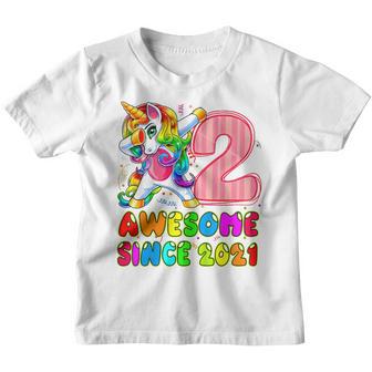 Kids 2 Years Old Unicorn Flossing 2Nd Birthday Girl Unicorn Party V2 Youth T-shirt - Thegiftio UK