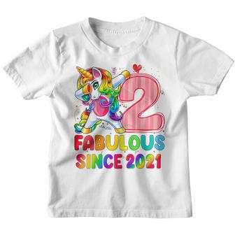 Kids 2 Years Old Unicorn Flossing 2Nd Birthday Girl Unicorn Party Youth T-shirt - Thegiftio UK