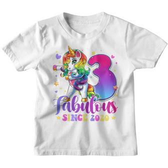Kids 3 Year Old Gifts Girls Ns Flossing Unicorn 3Rd Birthday Youth T-shirt - Thegiftio UK
